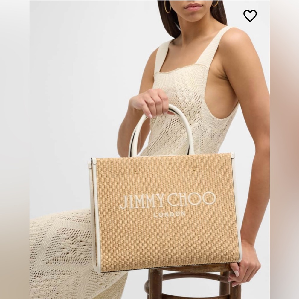Jimmy Choo NWT Avenue Medium Logo London Tote Bag - Picture 2 of 8